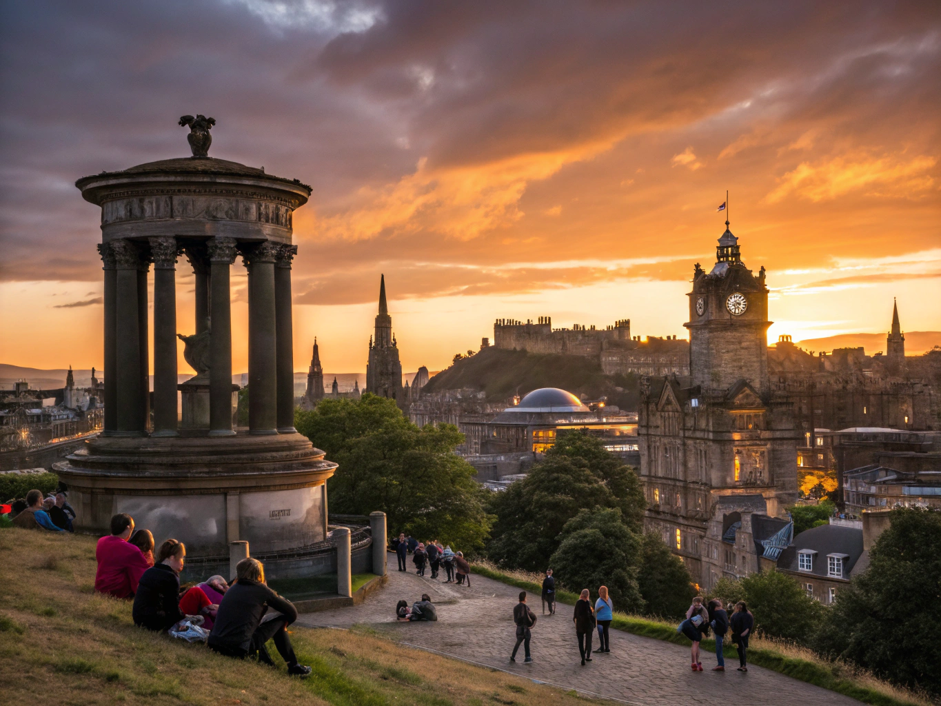 Edinburgh Castle Terrace - Farewell celebration above the historic Old Town skyline