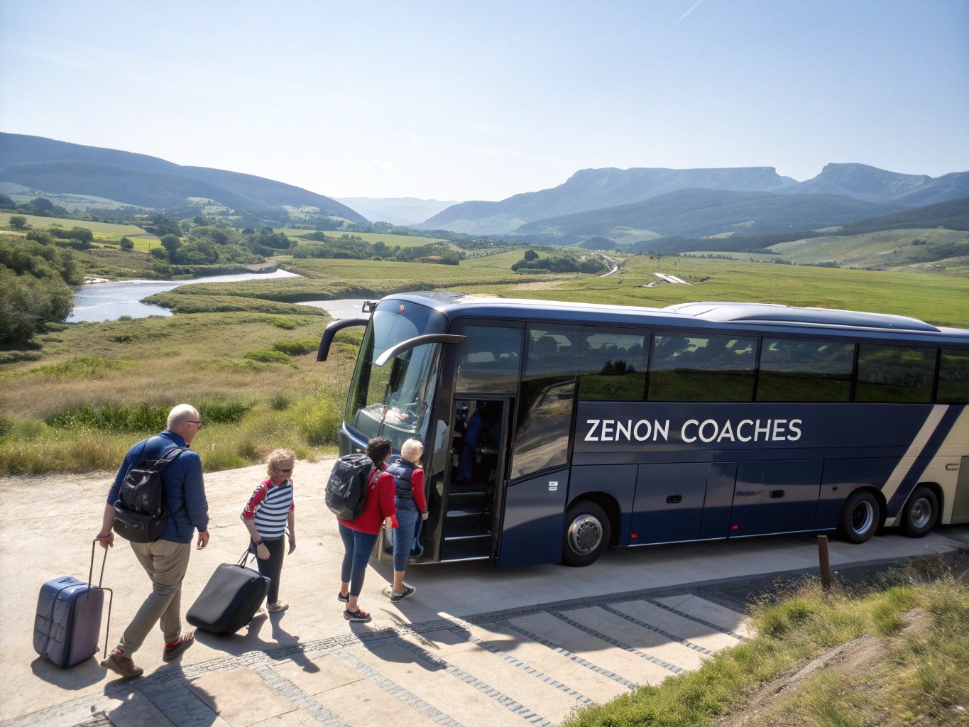 Glen Coe Valley - Farewell group gathering with our luxury touring vehicle