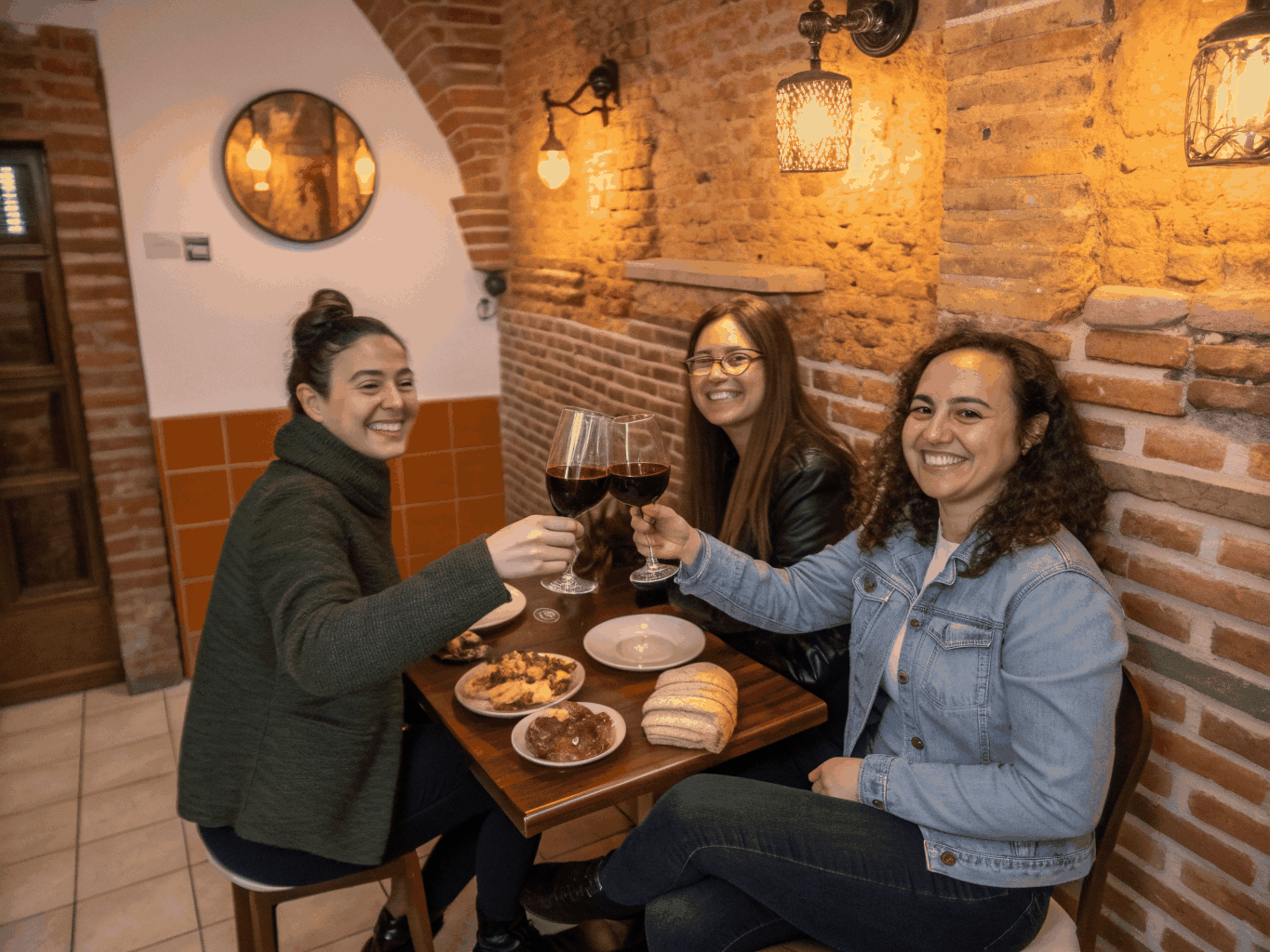 Bodega Courtyard, Jerez - Sherry tasting farewell toast in the sunlit barrel patio