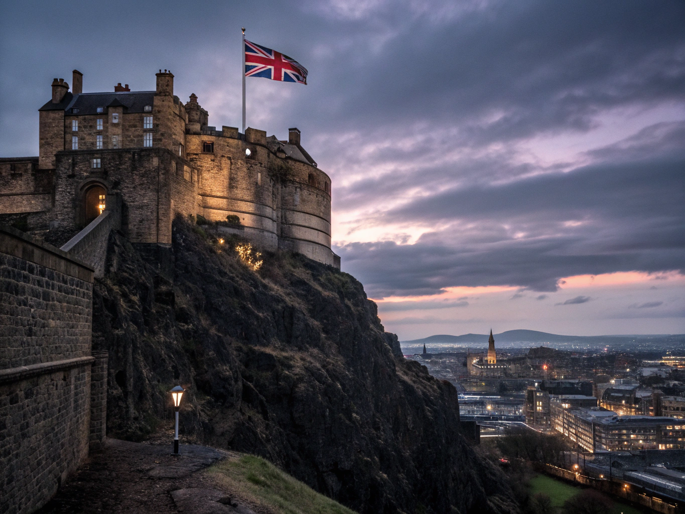 Stirling Castle high ramparts and Renaissance palace